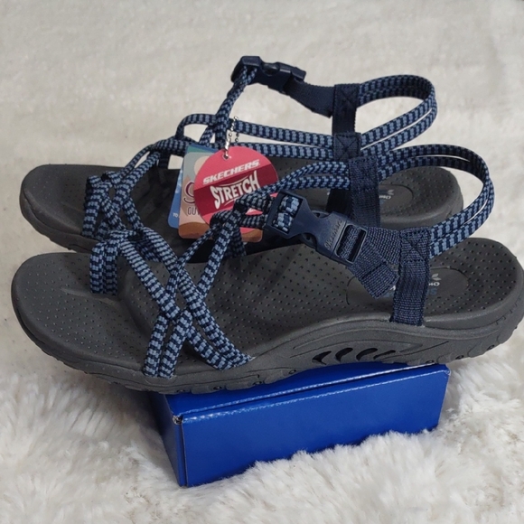 Skechers Shoes - Skechers Blue Strappy Sandals, Size 10